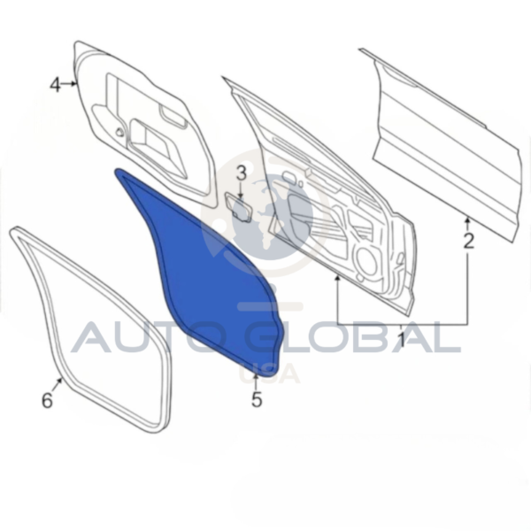 Guarnição da porta dianteira Esquerda (Motorista) do Ford Fusion - Image 4