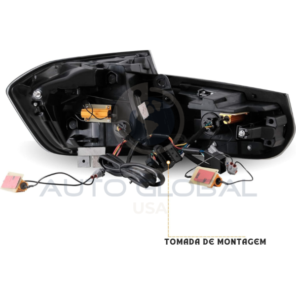 Par Lanterna BMW 320i F30 Led Seta Sequencial Fumê 2012-2018 - Image 7