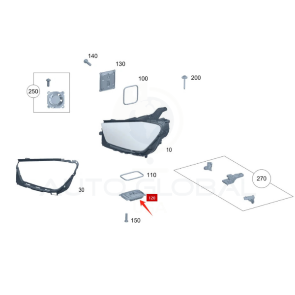 Módulo de Controle Farol LED OEM Mercedes-Benz CLS E GLA GLB GLC - Image 2